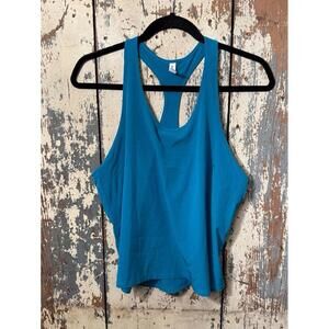 Athleta Women's Athletic Racerback Tank in blue, size Medium